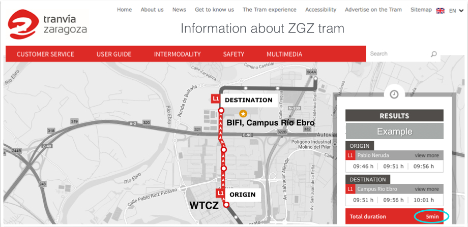 Tram schedule